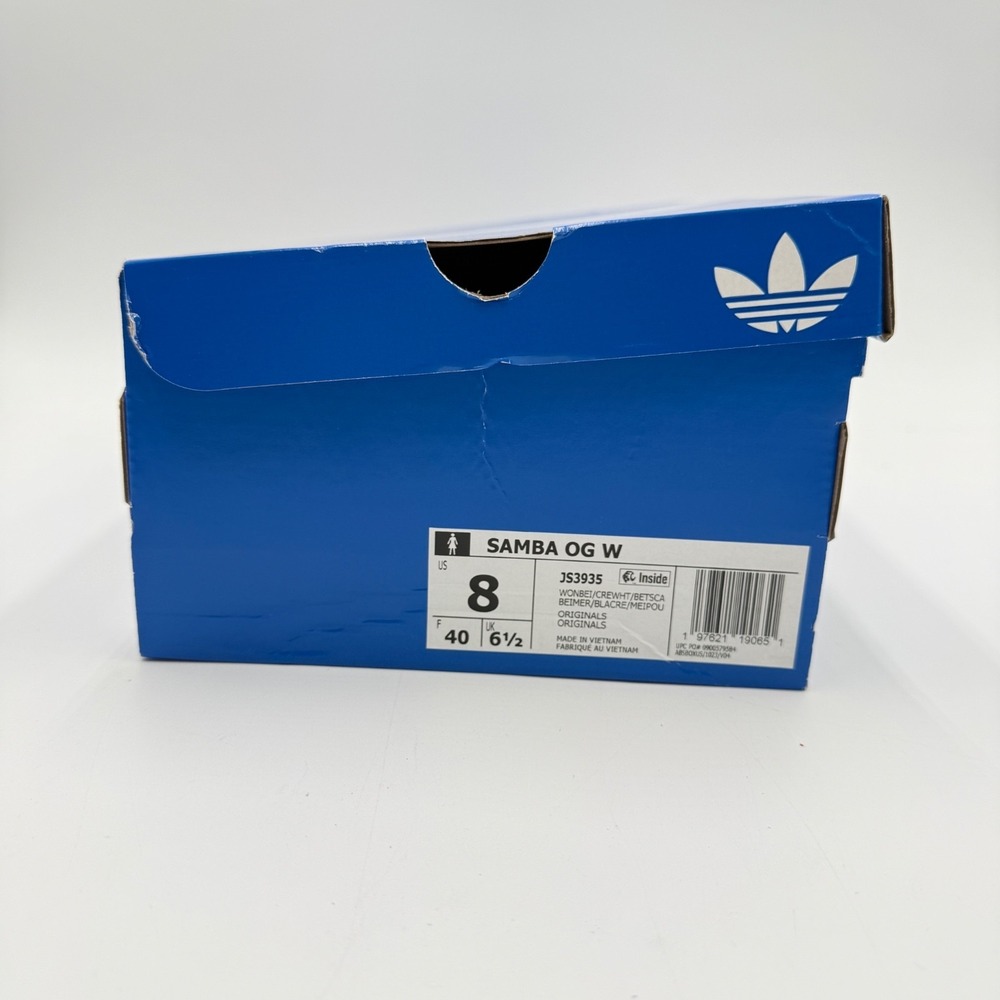Adidas Women's Size 8 Samba OG Pony Hair Pack - Wonder Beige Better Scarlet - Picture 7 of 7